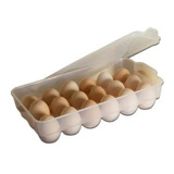 Porta Huevos Plástico Huevera X18 C/ Tapa Pettish Online Vc 