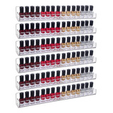 Justsoso 6pcs/set Acrylic Nail Polish Rack Wall Mounted,lips