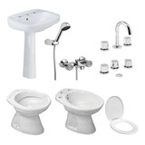 Juego De Baño Combo De Sanitarios Roca Capea Griferia Oferta