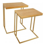 Mesa Lateral Madera 40x30x56cm Bighouse