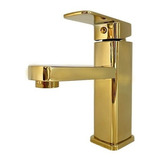 Torneira Monocomando Banheiro Metal Baixa Misturador Dourada Cor Dourado