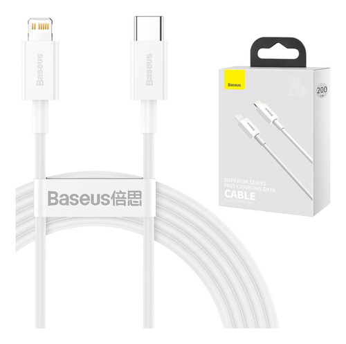 Cabos Lightning Usb-c Pd 20w 2m Turbo Baseus iPhone iPad