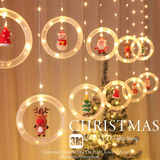 3m Anillo De Navidad Luces Cortina Decoración Accesorios Cal