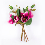 Magnolias En Ramo / 37 Cm / Set De 5 / Planta Artificial