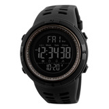 Redlemon Reloj Deportivo Militar Con Pantalla Digital, Resistente Al Agua, Pantalla Retroiluminada, Con Cronómetro, Alarma, Dual Time, Temporizador, Correa Ajustable, Modelo 1251, Color Negro