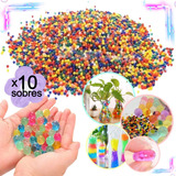 Bolitas Orbeez X10 Sobres Hidrogel Crecen Agua Centro Mesa