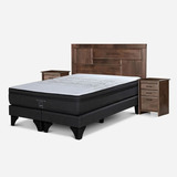 Cama Europea Tempo 2 Plazas  Con Muebles Dolce