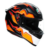 Casco Para Moto Agv K1 Multi Kripton Naranja/ Negro  E2205