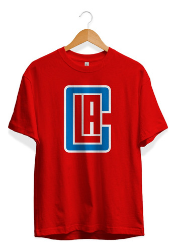 Remera Basket Nba Los Angeles Clippers Roja Logo Cla