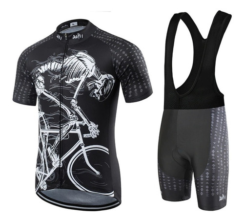 Conjunto Ciclismo Tricota Aofly Calza Acolchado Tirantes