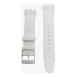 Correa Compatible Relojes Swatch Resina Blanco 19.4mm 