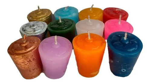24 Veladoras Votiva 5 Cm. Color A Elegir