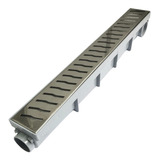 Ralo Linear C Inox Oculto 6x50 Cm Banheiro Coletor Cinza