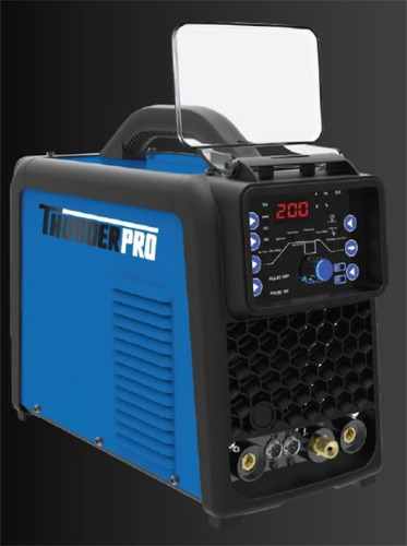 Soldadora Inverter Thunderpro Tig Ac Dc Aluminio 200 Amp Color Azul Frecuencia 50