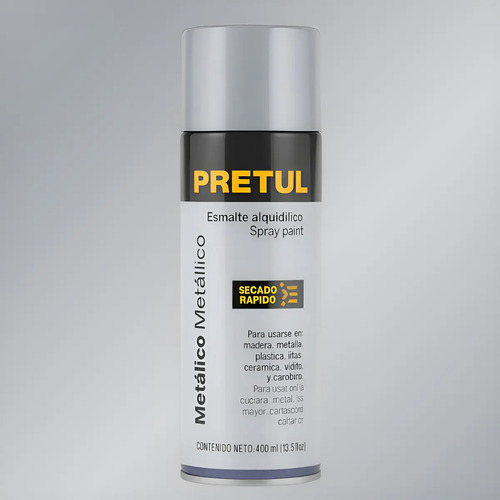16 Pzas Pretul Pintura Aerosol Metálica 400ml Esmalte Rápido