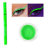 Kit Caneta Delineadora Neon 24h E Pigmento Neon Carnaval