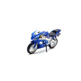 Moto Metálica Con Base A Escala Yamaha 1999 Yzf-r1 Azul.