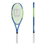 Raqueta Tenis Wilson Court Zone Lite Funda Cuerda Antivibrad Color Azul/verde/amarillo Tamaño Del Grip 4 1/4