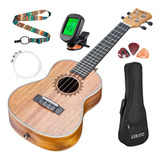 Lekato Ukelele De Concierto De Caoba De 23 Pulgadas Para Pri