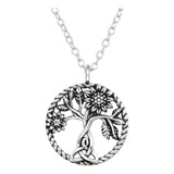 Collar Árbol De La Vida Plata 925 Libre De Níquel + Caja