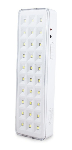 Luminária De Emergência Segurimax 23957 Led Com Bateria Recarregável 110v/220v Branca