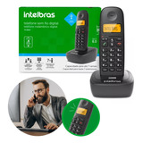 Telefone Sem Fio Intelbras Ts2510 Display Id. Digital Preto