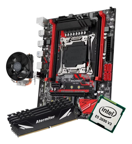 Kit Gamer Placa Mãe X99 Machinist E5-rs9 Xeon E5 2690 V3 128