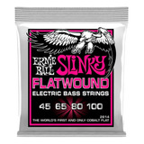 Cuerdas Ernie Ball Flatwound 45-100 Para Bajo 4 Cuerdas 2814