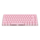 Teclado Ajazz Ak33 Rgb Cableado Mecánico De 82 Teclas Rosa