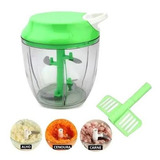 Processador Triturador Manual Alimento 5 Lâminas 850ml Verde