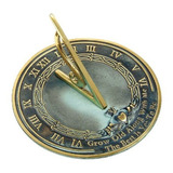 Rome Rm2308. reloj Solar De Latón Con Frase  Grow Old With M