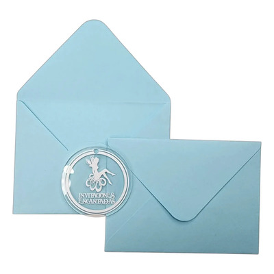 50 Sobres Mini Tarjetas Invitaciones Dinero Colores 11x8cm Color Azul Claro - 100g - 8x11cm | MercadoLibre