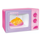 Horno Microondas Con Luz Y Movimiento Juego De Cocina Color Rosa Chicle-azul