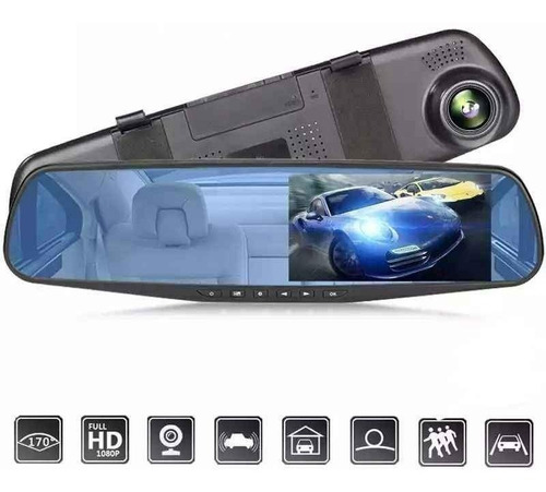 Camara Auto Espejo Retrovisor Full Hd Dash Cam Viaje Seguro Foto 2