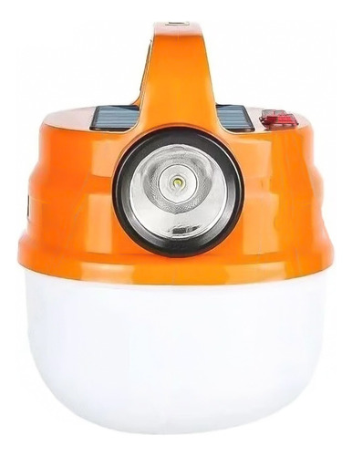 Lámpara Linterna Led Solar Recargable Indicador Carga Hb-v80