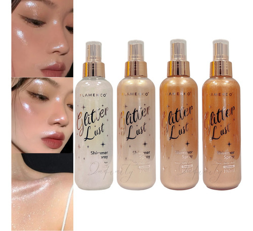 Spray Iluminador De Rostro Cuerpo Destellos Brillos Glitter