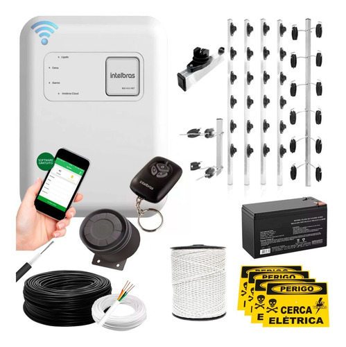 Kit 200m Cerca Elétrica Big Industrial Intelbras Wifi App