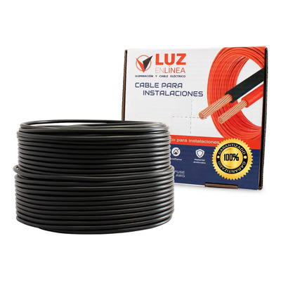 50m Cable Calibre 14 Para Instalaciones Eléctricas Casa Cubierta Negro | MercadoLibre