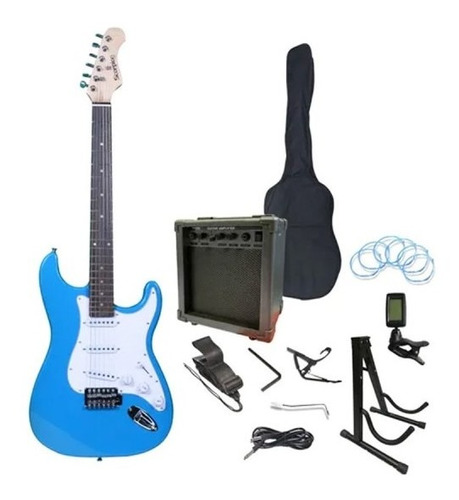 Pack Guitarra Eléctrica Scorpion Pac-6 Bl Azul