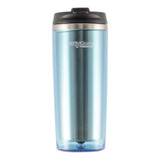 Mug Cafe Doble Pared 350ml Acero Inox Light Blue