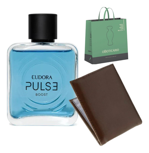 Kit Presente Masculino Com Perfume Colonia E Carteira