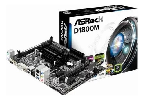 Placa Mãe Asrock D1800 + Intel Dual Core 2.41 Novo N/f