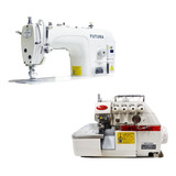 Combo Futura Máq Recta + Overlock 5 Hilos Con Motor Directo