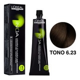 Tinte Loreal Inoa 6-23 Rubio Irisado Dor - g a $465