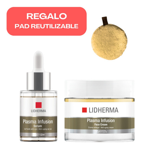 Lidherma Combo Plasma Infusion Serum + Crema Facial Antiedad