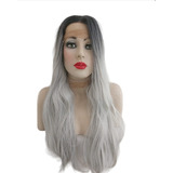 Peruca Lace Wig Front Weng 70 Cm Liso Human Hair Cod S708 X