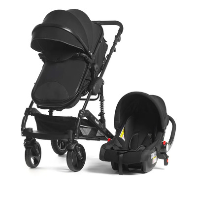 Carriola Bebe Motek Dancy Plus 3 En 1 Portabebe Color Negro Plateado