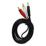 Cable Jack 3.5mm Audio Auxiliar Celular 2x1 Rca Plug 3 Metro