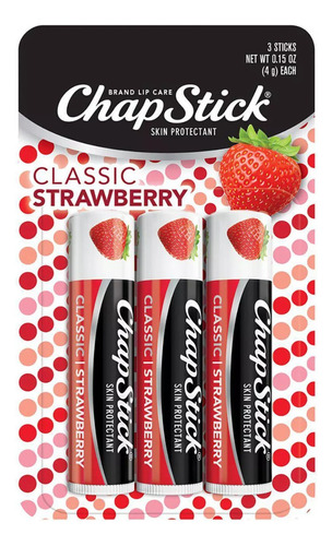 Chapstick Lip Balm Classic Strawberry Collection C/3