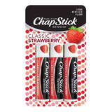 Bálsamo Labial Chapstick Classic Strawberry Collection C/3